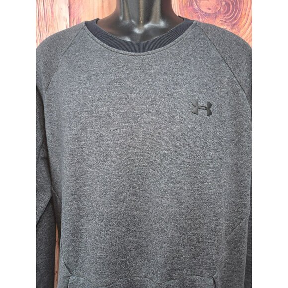 Under Armour Mens Heather Grey Pullover Sweatshirt 2XL - Picture 3 of 9